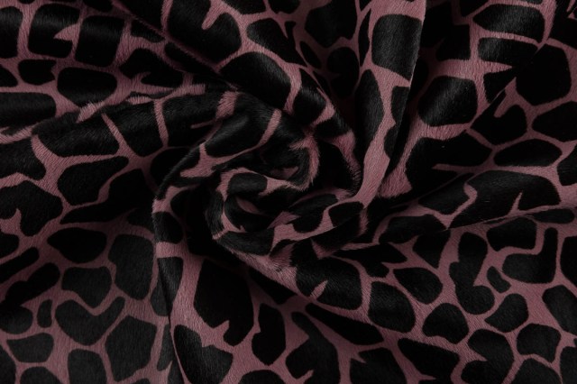 Babycalf stampa giraffa rosa nero serigrafia